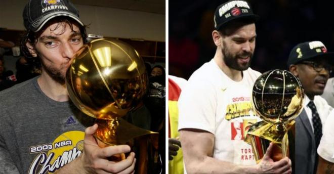 Pau y Marc Gasol, campeones de la NBA.