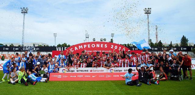 El Athletic entre los tres equipos campeones de la Liga Genuine en la edición de 2019 (Foto: Liga Genuine).