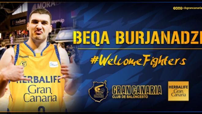 Beqa Burjanadze jugará en el Herbalife Gran Canaria.
