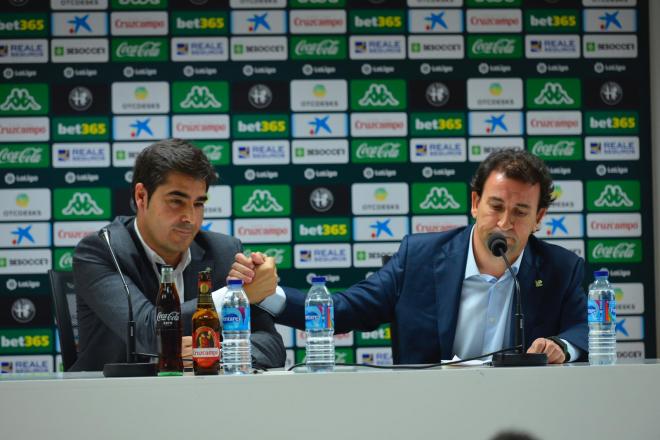 Haro y Catalán en la rueda de prensa (Foto: Kiko Hurtado).