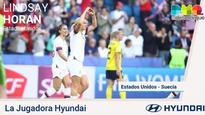 Horan, jugadora Hyundai del Suecia-Estados Unidos.