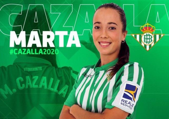 La creatividad del Betis para anunciar el fichaje de Marta Cazalla.