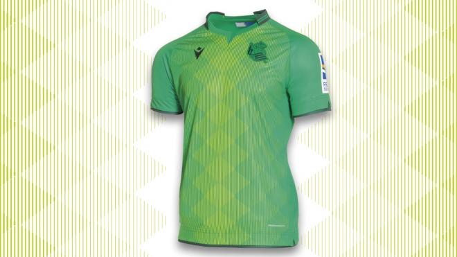 Tonos verdes y lima para la segunda camiseta de la Real 2019-20. (Foto: Real Sociedad)