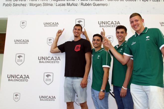 Rubén Guerrero, Lucas Muñoz, Pablo Sánchez y Stilma (Foto: Unicaja).