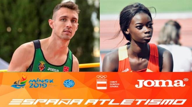 Fatima Diame y Alexis Sastre en los Juegos Europeos