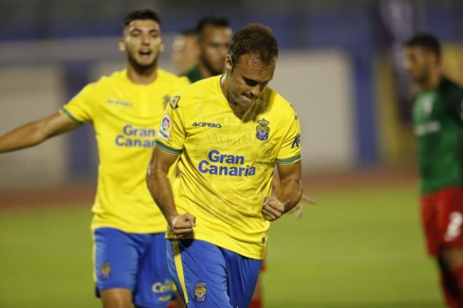 Cala celebra un gol con Las Palmas (Foto: ElDesmarque).