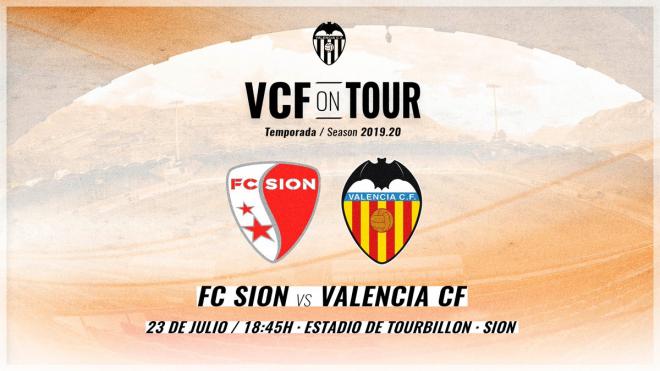 FC Sion-Valencia CF, segundo amistoso de la pretemporada.