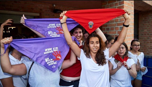 Ainhoa Tirapu reivindicó unas fiestas libres de agresiones sexistas (Foto: Miguel Oses/Navarra.com).