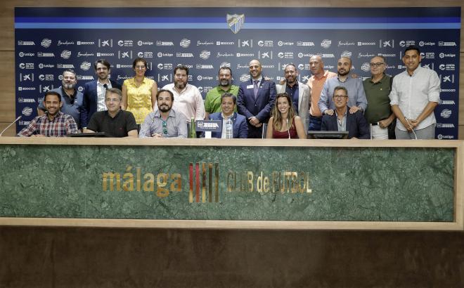 Imagen de la rueda de prensa de presentación (Foto: Málaga CF).