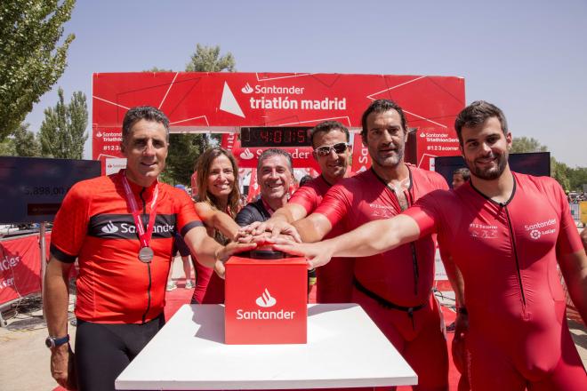 Indurain, en el Santander Triathlon Series Madrid.