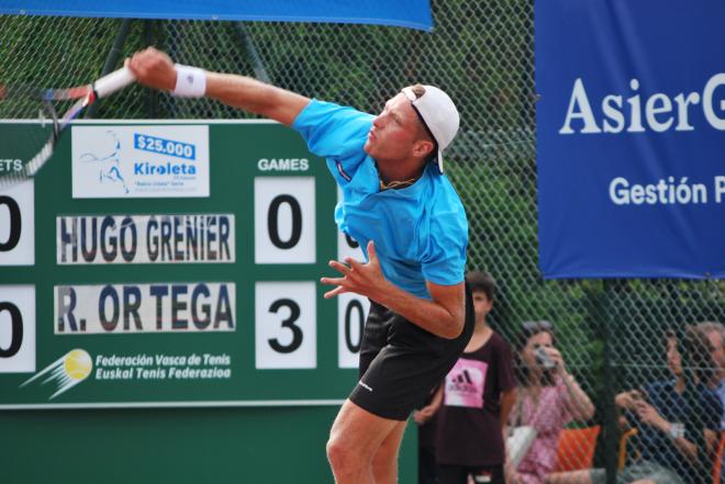 Hugo Grenier, subcampeón en la edición de 2018, en juego en el torneo de Bakio.