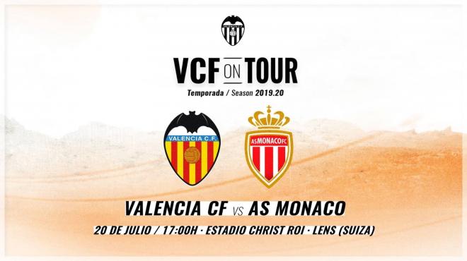 El Valencia CF jugará contra el AS Mónaco el primer partido amistoso de la temporada en Suiza.
