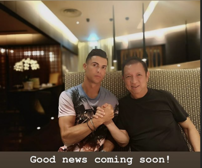 Cristiano Ronaldo y Peter Lim juntos