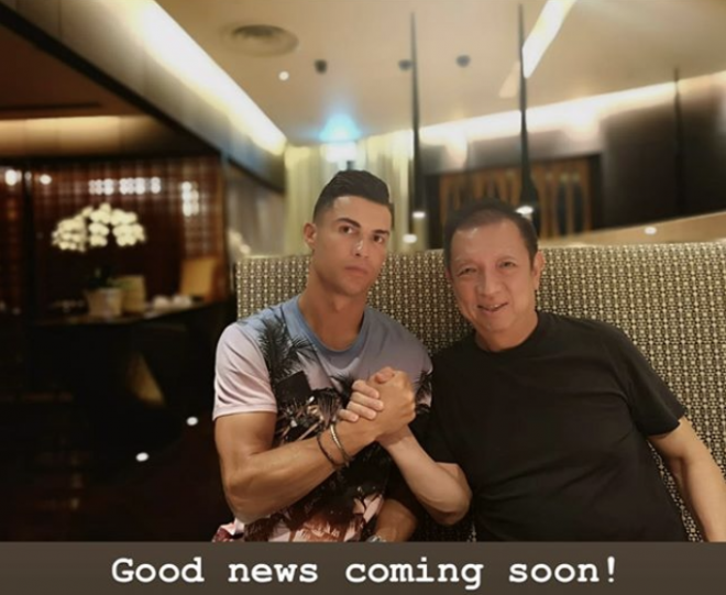 Cristiano Ronaldo sube a su Instagram una foto con Peter Lim.