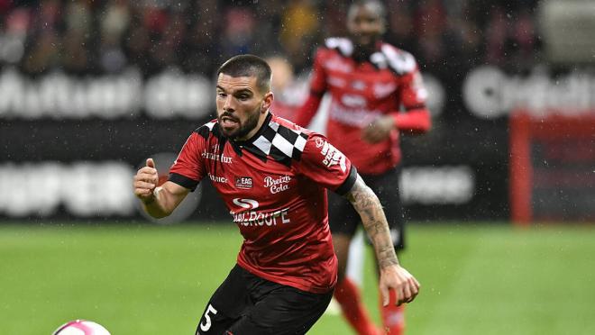 Pedro Rebocho, en un partido del Guingamp.