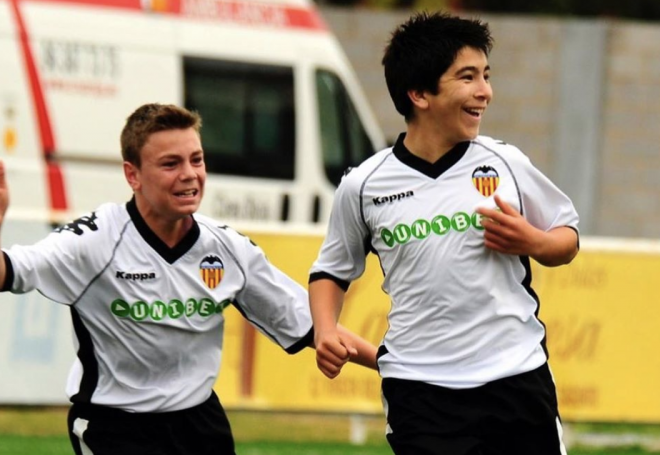 Lato y Carlos Soler, pasaron del Valencia CF Mestalla que llegaron al primer equipo. (Foto: Valencia CF)