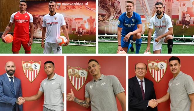 Los siete primeros fichajes del Sevilla para la temporada 2019/20.