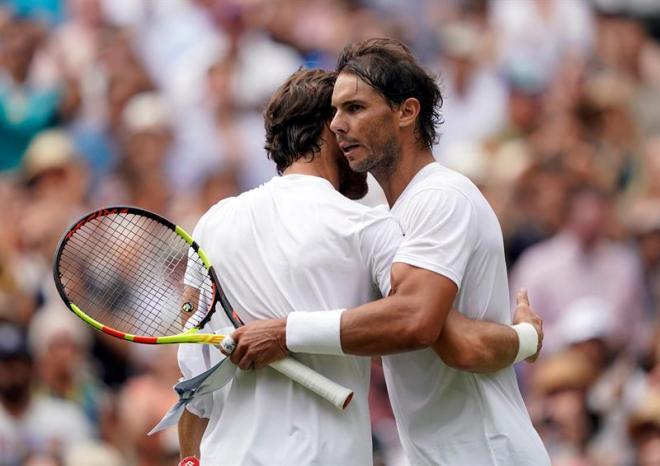 Rafael Nadal, tras vencer a Joao Sousa en octavos de Wimbledon.