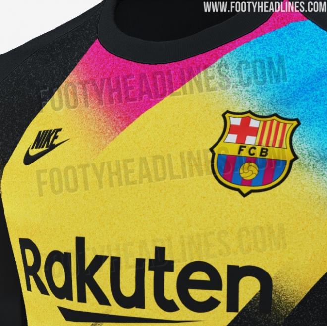 Así luce la camiseta del Barcelona para los porteros (Imagen: Footy Headlines).