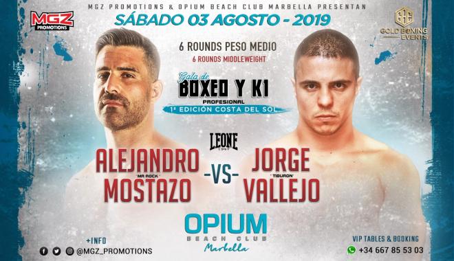 Alejandro Mostazo vs Jorge Vallejo. La velada del Opium Beach Club va tomando forma.
