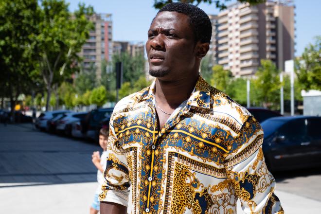 Federico Bikoro en su presentación con el Real Zaragoza (Foto: Daniel Marzo).