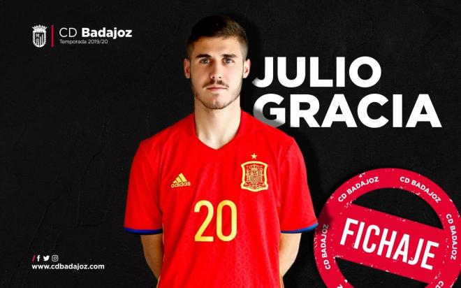 El Badajoz anuncia la llegada de Julio Gracia.