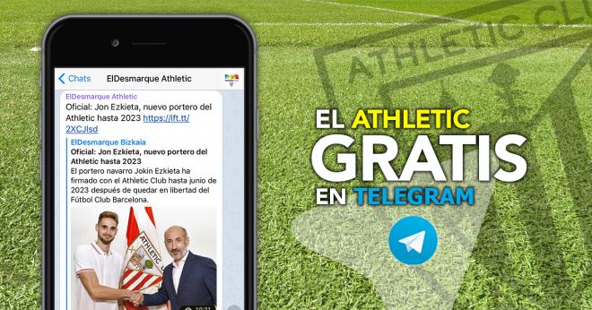 ElDesmarque te envía lo mejor del Athletic gratis por Telegram.