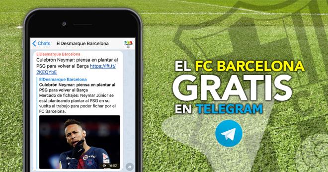 ElDesmarque te envía lo mejor del Barça gratis por Telegram.
