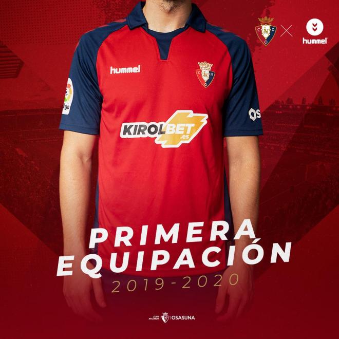 Camiseta local del Osasuna para la temporada 2019/20.
