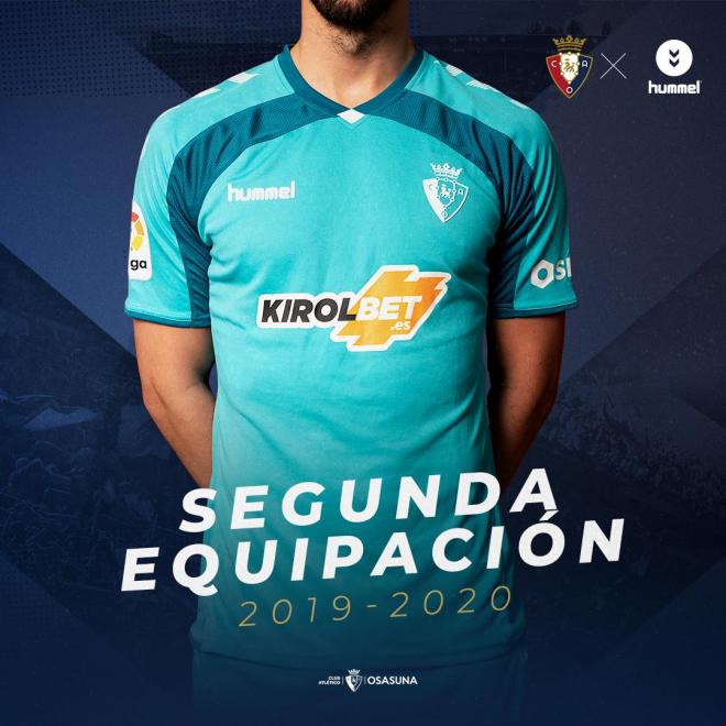 Camiseta visitante del Osasuna para la temporada 2019/20.