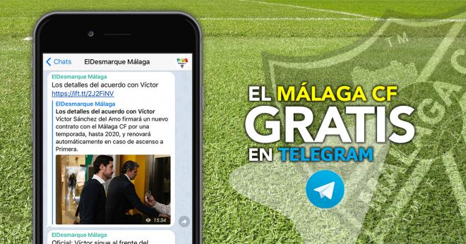 ElDesmarque te envía lo mejor del Málaga gratis por Telegram.