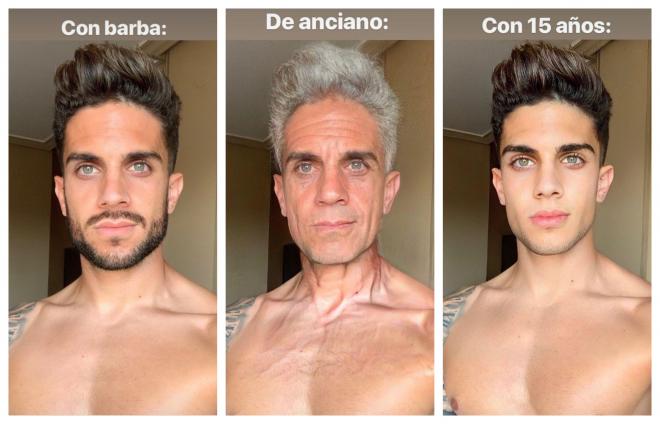 Marc Bartra y sus caras con varios filtros diferentes (@marcbartra).