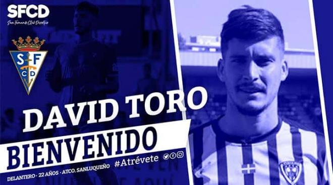 David Toro, nuevo jugador del San Fernando (Foto: SFCD).