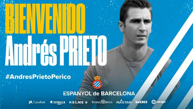 Andrés Prieto, nuevo portero del Espanyol.