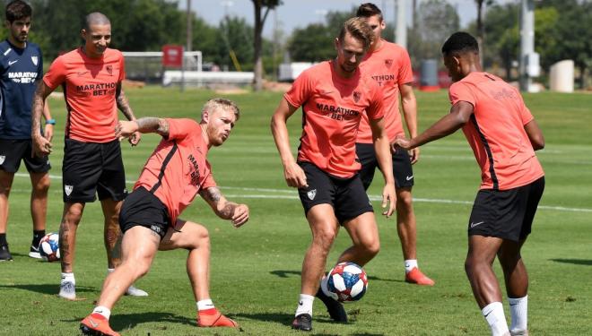 Entrenamiento del Sevilla en Dallas (Foto: Sevilla FC).