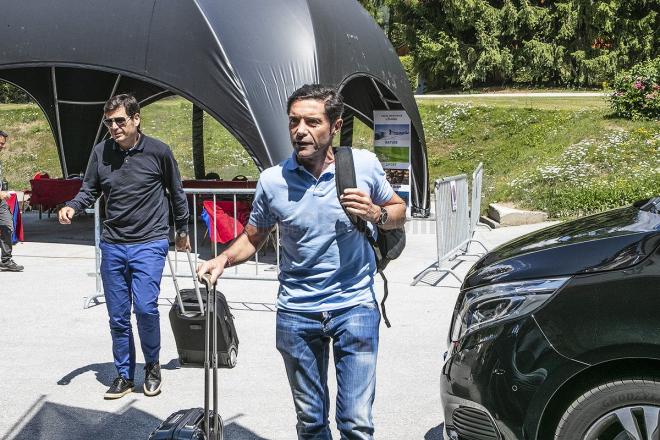 Mateu Alemany y Marcelino en Suiza tras hablar de los fichajes del Valencia CF con Anil y Peter Lim (Foto: Valencia CF)
