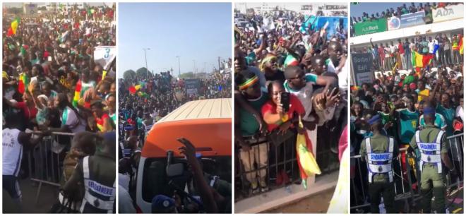 Capturas del recibimiento a la Senegal de N'Diaye por parte de sus seguidores.