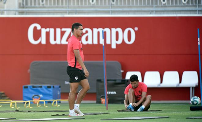 Ben Yedder, en un entrenamiento (Foto: Kiko Hurtado).