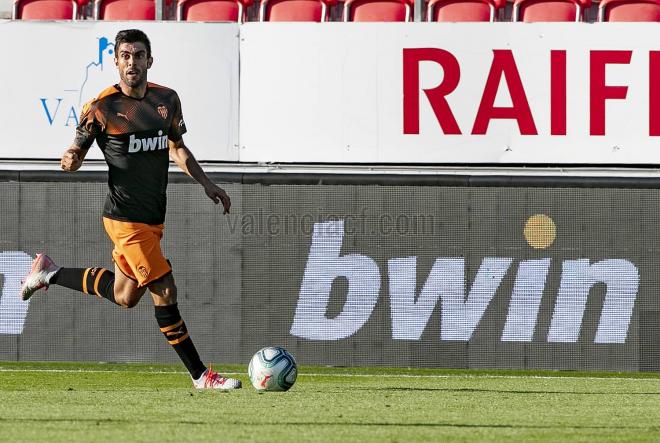 Salva Ruiz, durante un partido de pretemporada (Foto: Valencia CF)