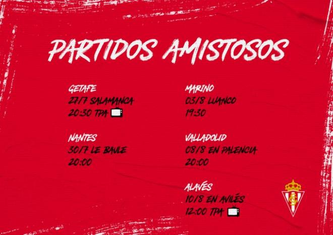 Amistosos que le quedan por jugar al Sporting en la pretemporada 2019 (Foto: RSG).