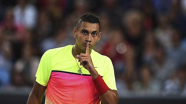 Kyrgios, mandando a callar al público (Foto: EFE).