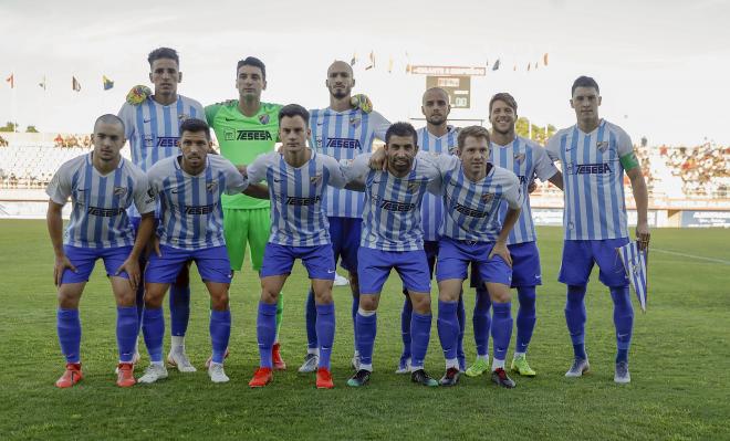 Foto del primer once del Málaga en pretemporada (Foto: Málaga CF).