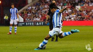 Nais Djouahra, autor del segundo gol de la Real ante el Nottingham (Foto: Real Sociedad)