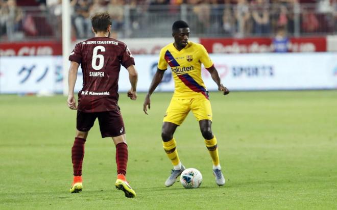 Dembélé, en el partido de pretemporada ante el Vissel Kobe (Foto: FCB).