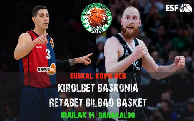 Kirolbet Baskonia – RETAbet Bilbao Basket se verán las caras en Lasesarre.