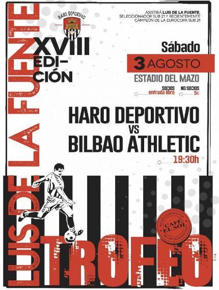 El Bilbao Athletic jugará el XVIII Homenaje a Luis de La Fuente en Haro.