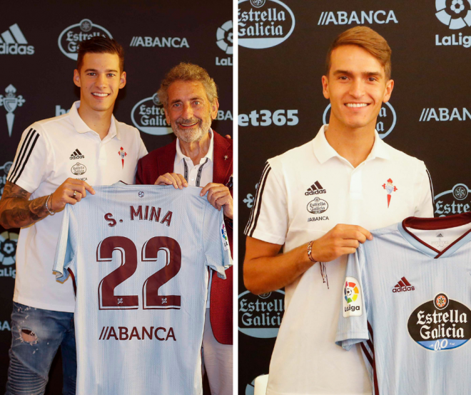 Presentaciones de Santi Mina y Denis Suárez.