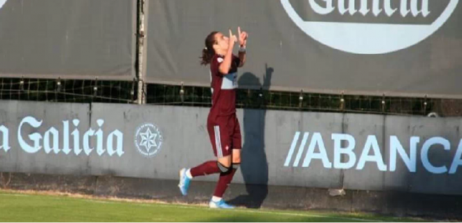 Miguel Rodriguez celebrando un gol ante el Ourense (Foto: Instagram).