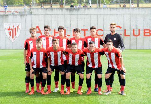 El once del Bilbao Athletic en el amistoso ante el Arenas (1-1) (Foto: Athletic Club).