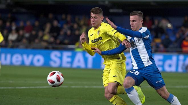 Dani Raba, durante un partido del Villarreal ante el Espanyol.